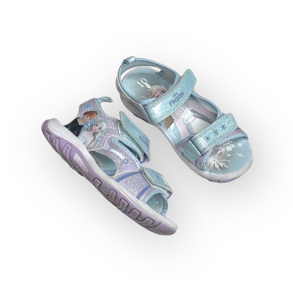 Disney 𖠌 Frozen Elsa Ana Princess Toddler Sandals 𖠌 Lilac Light Blue 𖠌 10 𖠌 - Picture 13 of 16